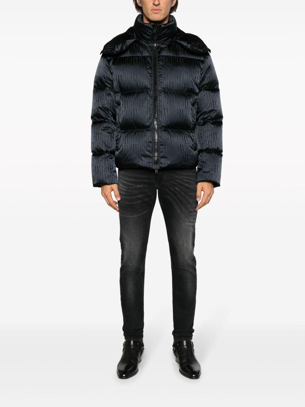 AMIRI Jacquard Down Jacket In Black Product Image