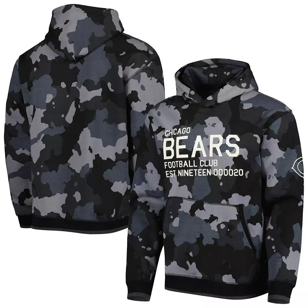 Men's The Wild Collective Black Chicago Bears Camo Pullover Hoodie, Size: Large Product Image