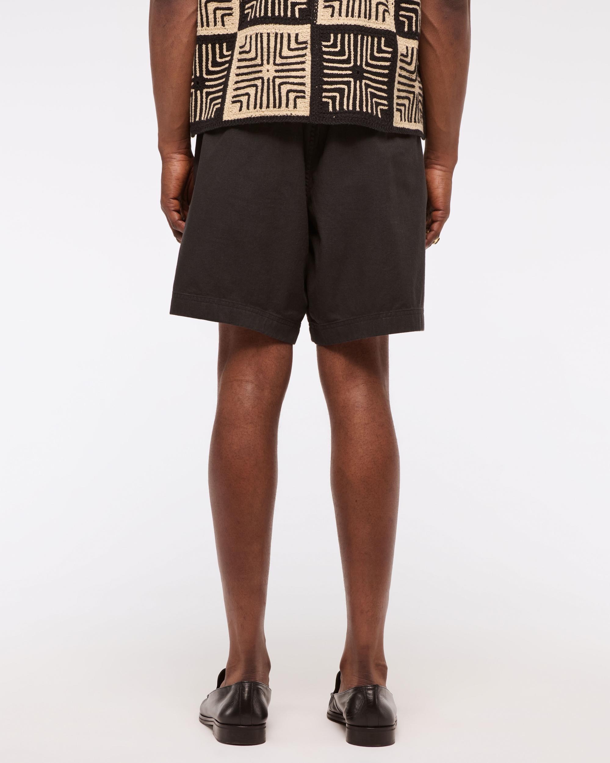 Relaxed Linen-Blend Pull-On Short Product Image
