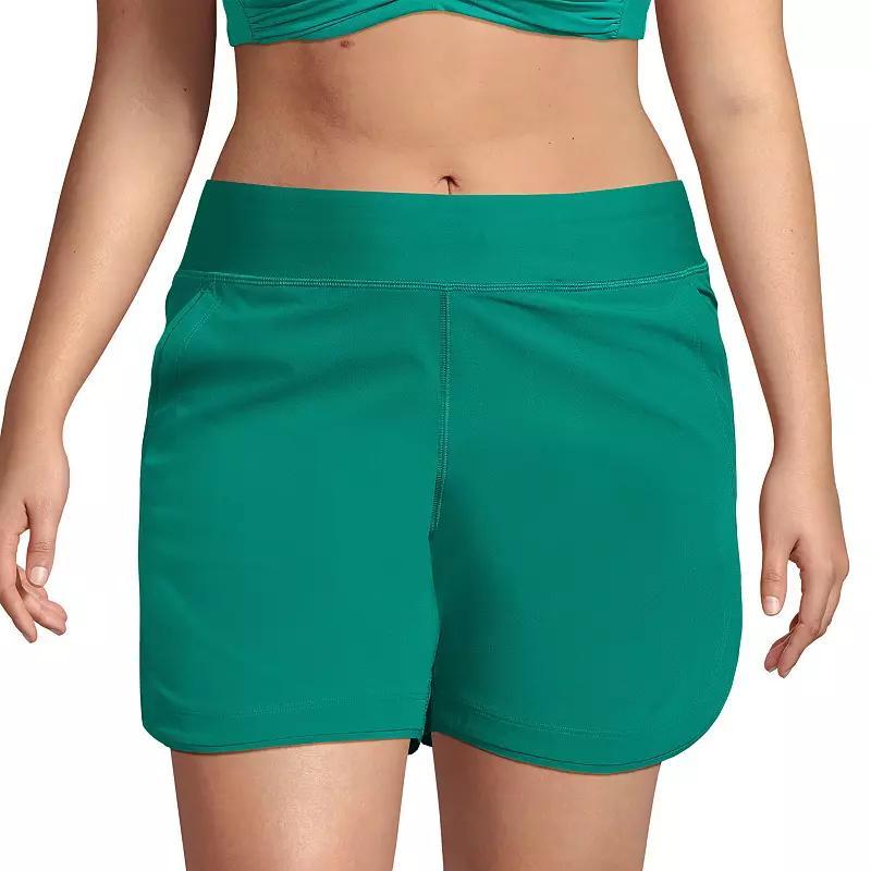 Womens Lands End 5 Quick Dry Swim Shorts With Panty Product Image