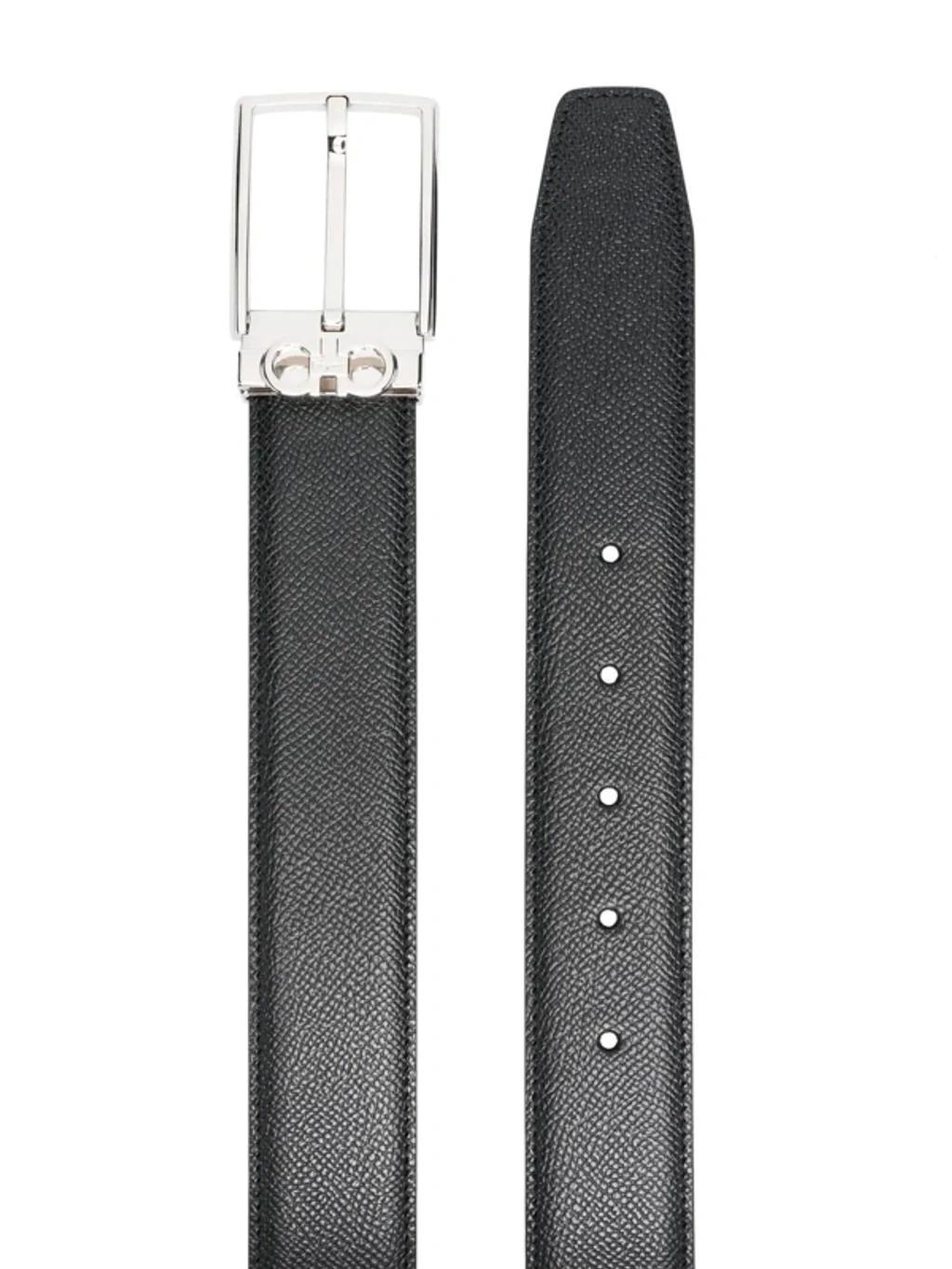 FERRAGAMO Logo Buckle Belt In Black Product Image