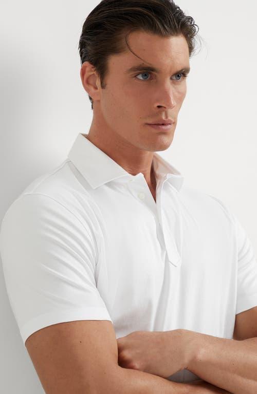 BRUNELLO CUCINELLI Classic Polo Shirt In White Product Image