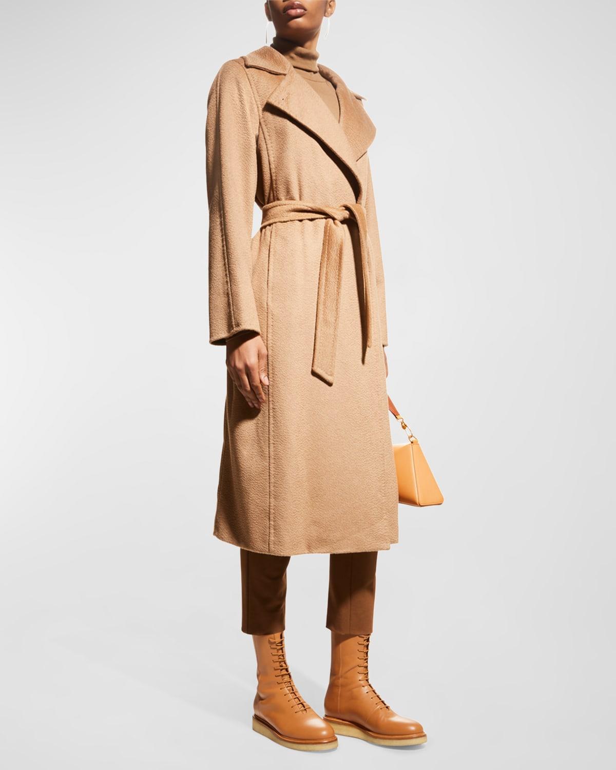 Manuela Belted Camel Hair Coat, Camel Product Image