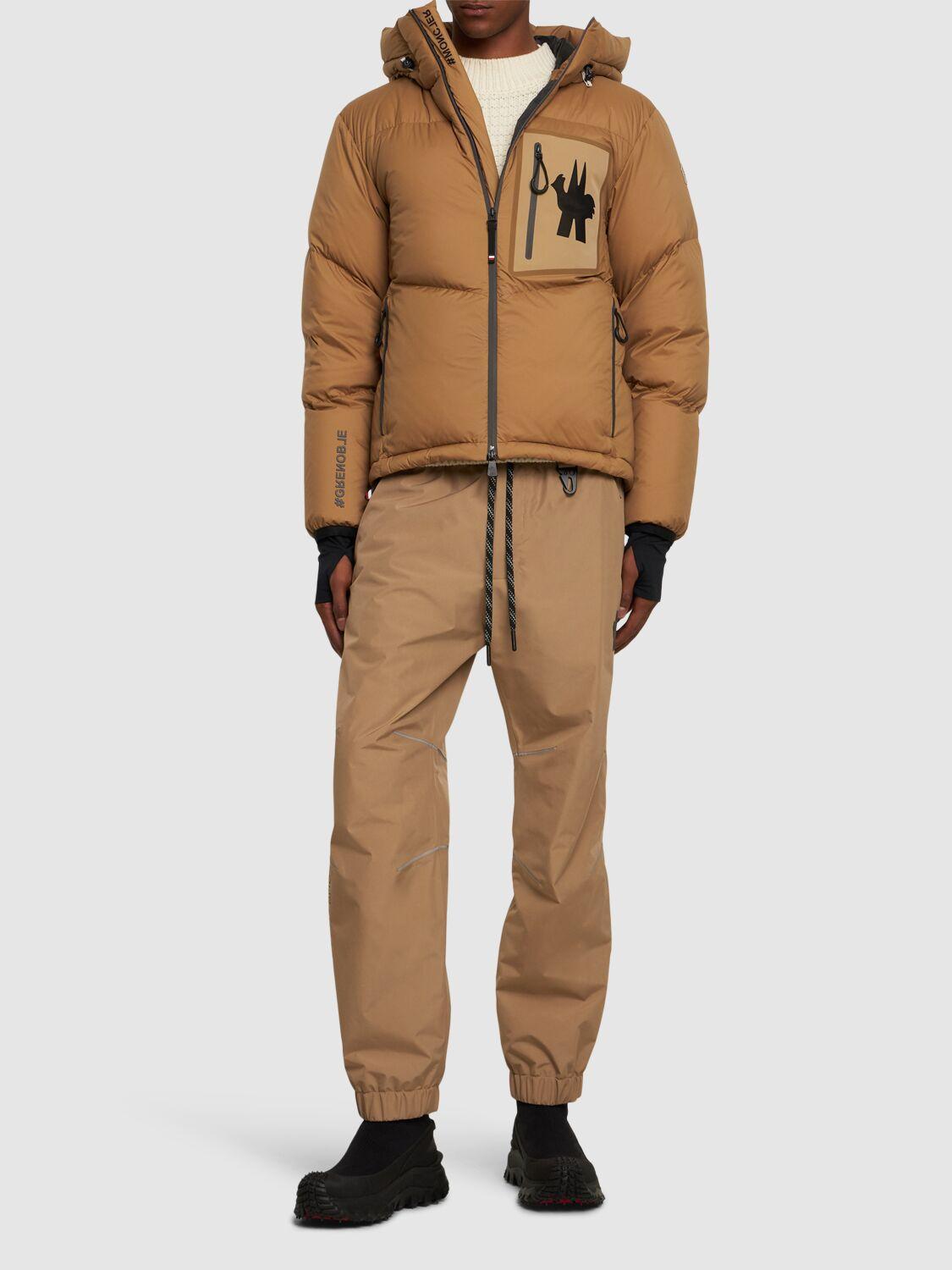 MONCLER Mandres Nylon Down Jacket In Beige Product Image