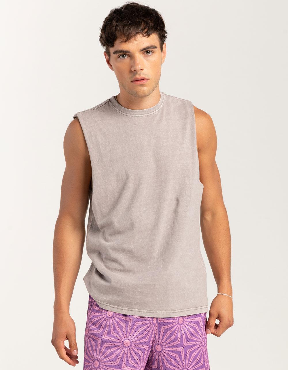 RSQ Mens Acid Wash Muscle Tee Product Image