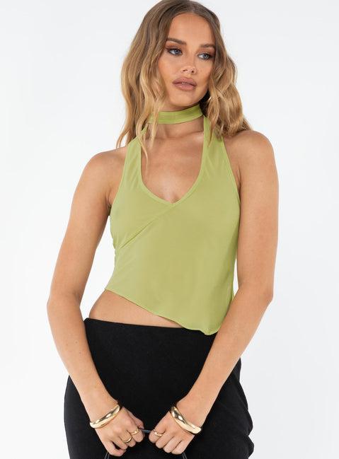 Rendezvous Halter Top Lime Product Image