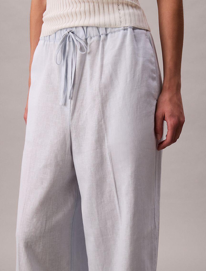Linen Cotton Drawstring Pants Product Image