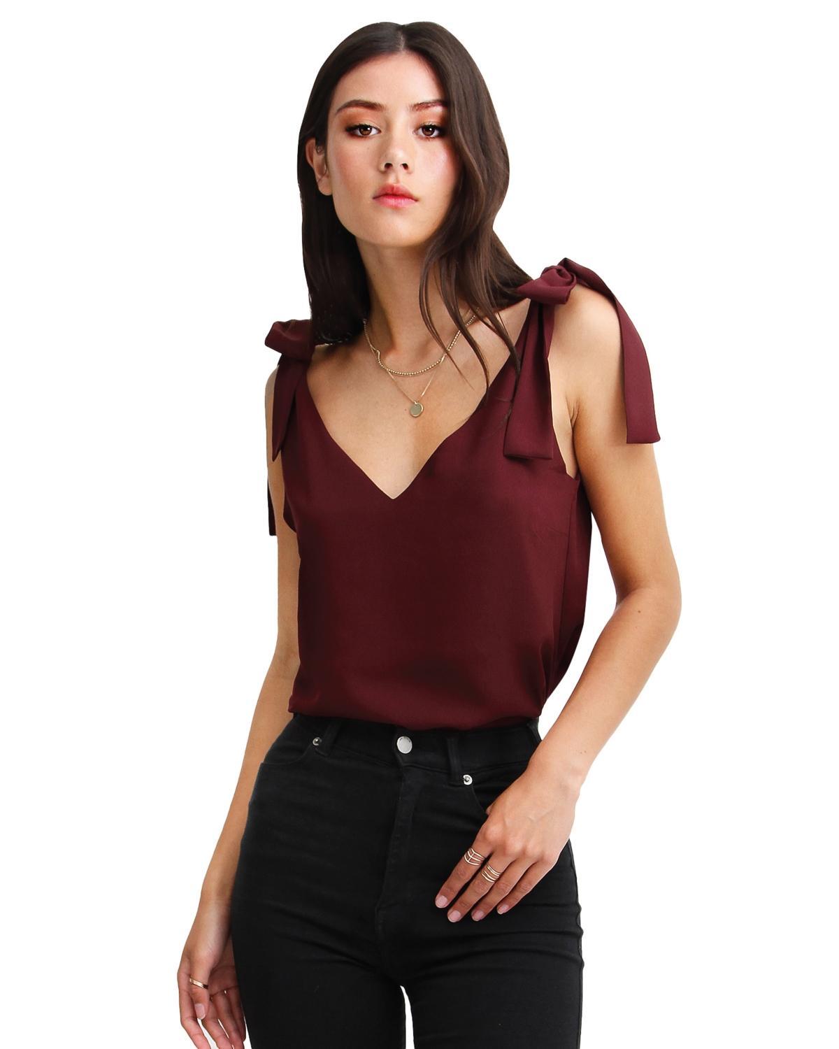 Belle & Bloom Womens Feel For You V Neck Top Product Image