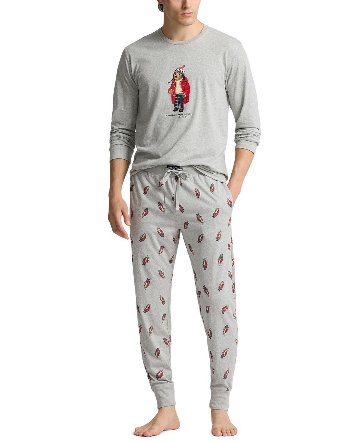 Polo Ralph Lauren Mens 2-Pc. Polo Bear Pajamas Set - POLO BLACK Product Image