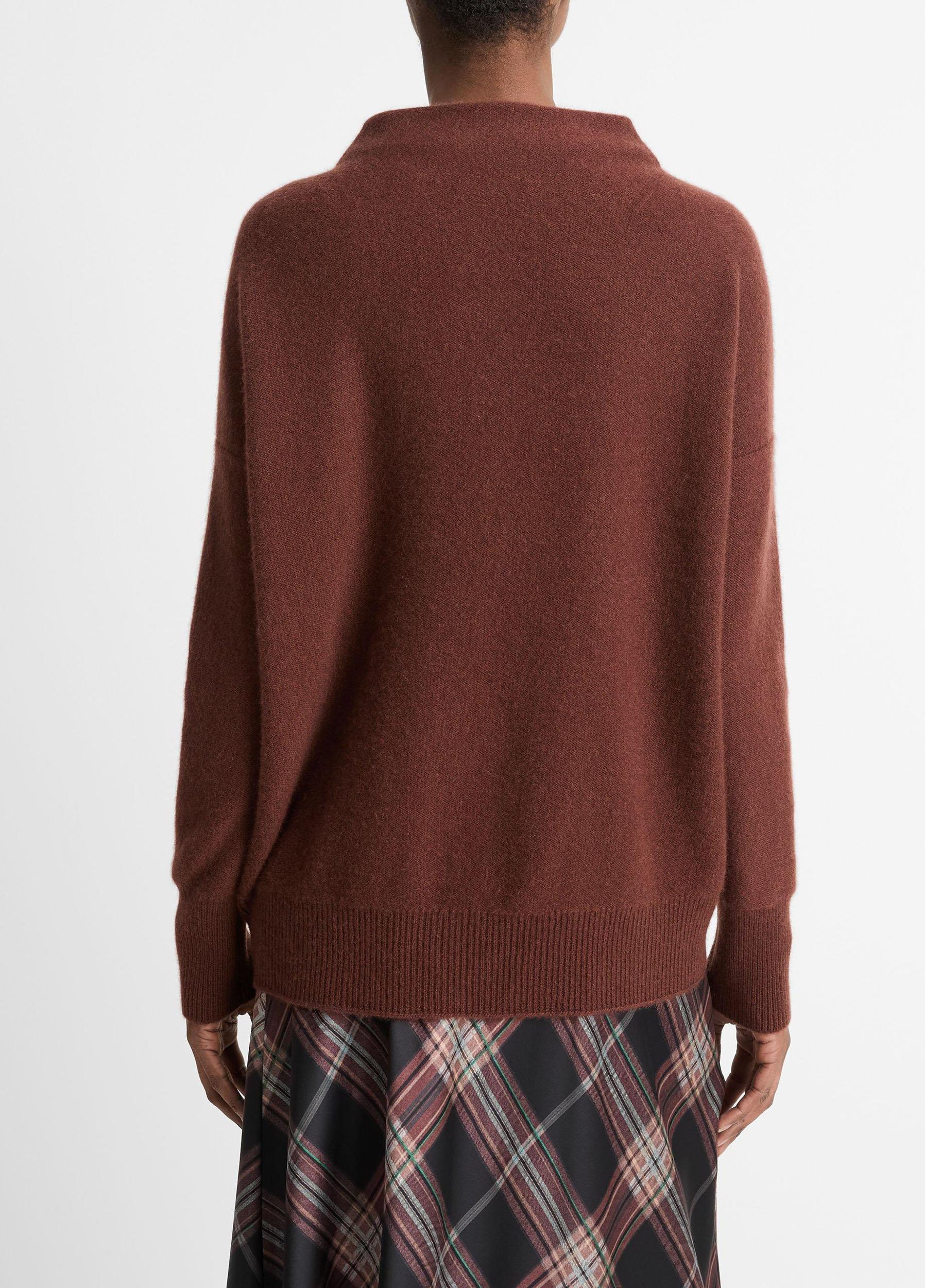 Plush Cashmere Funnel-Neck Sweater Product Image