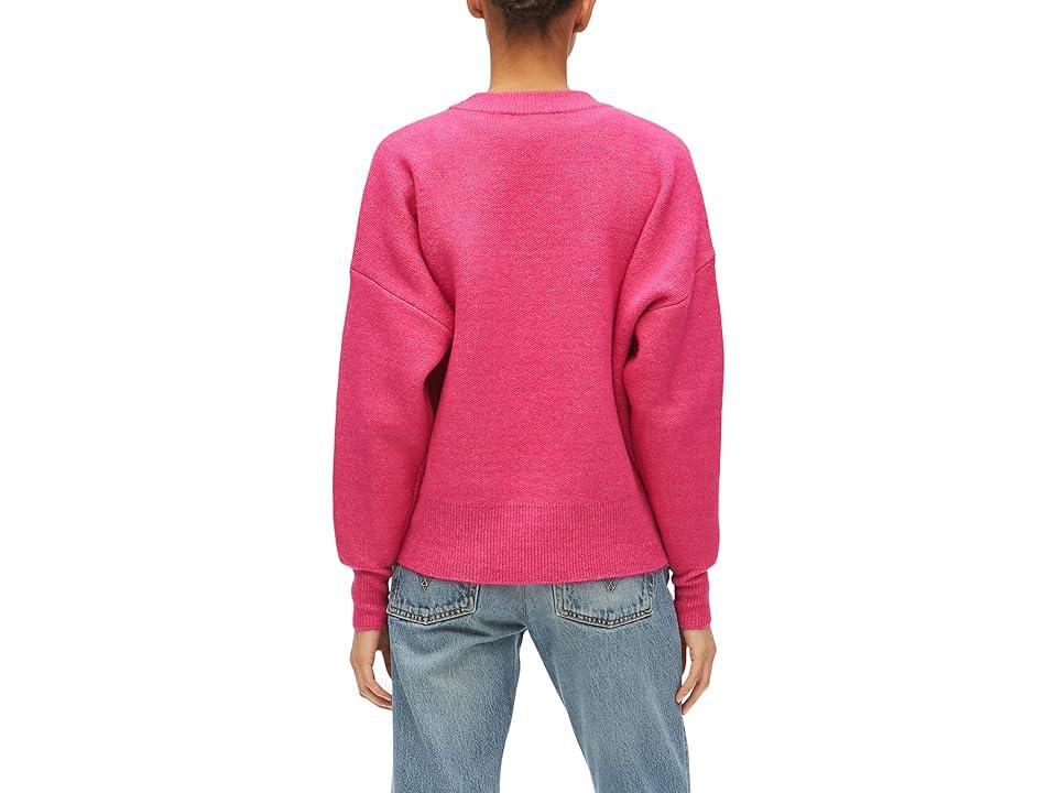 Michael Stars Maddie Solid Pullover (Fuchsia) Women's Clothing Product Image