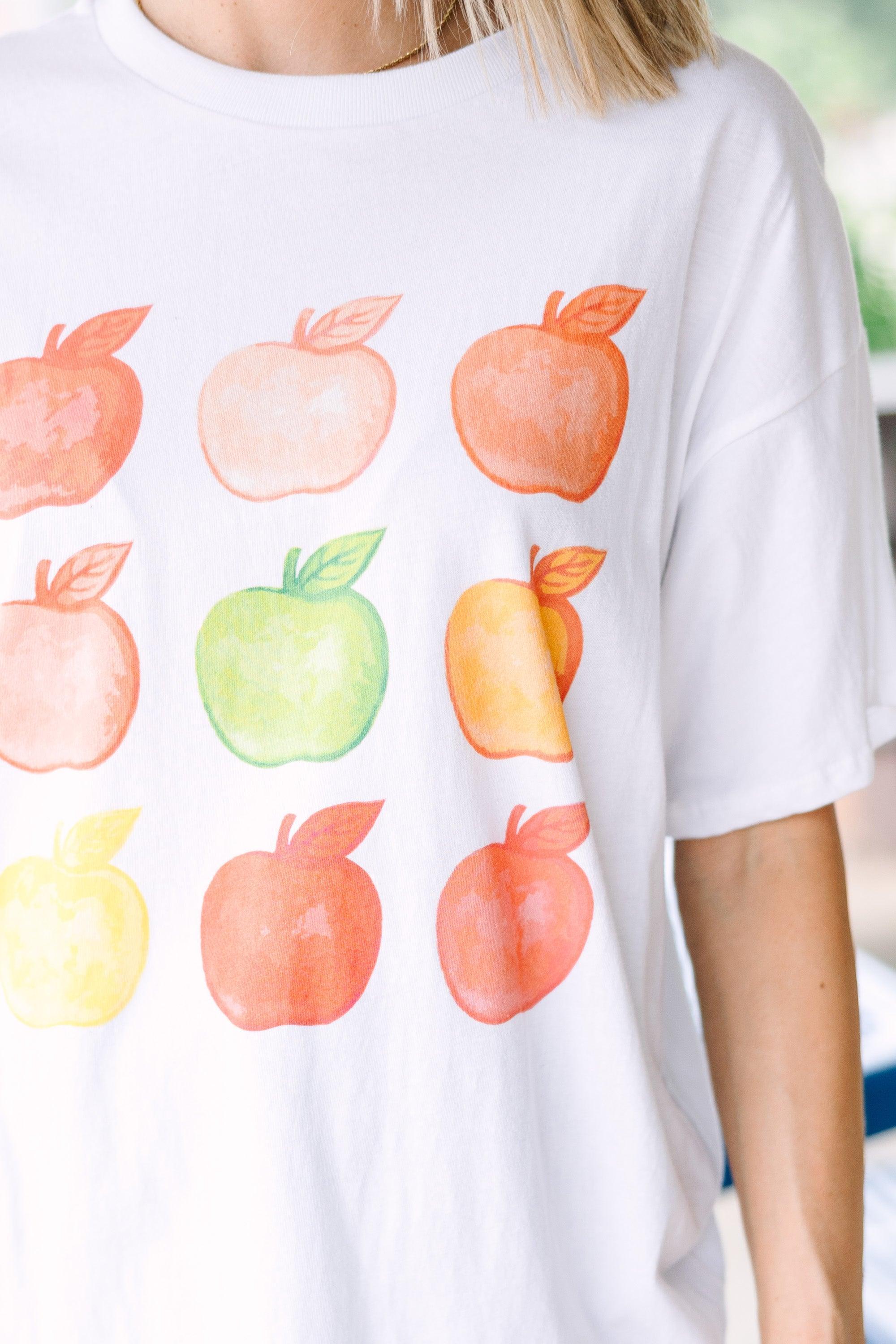 Have An Apple White Graphic Tee Female Product Image