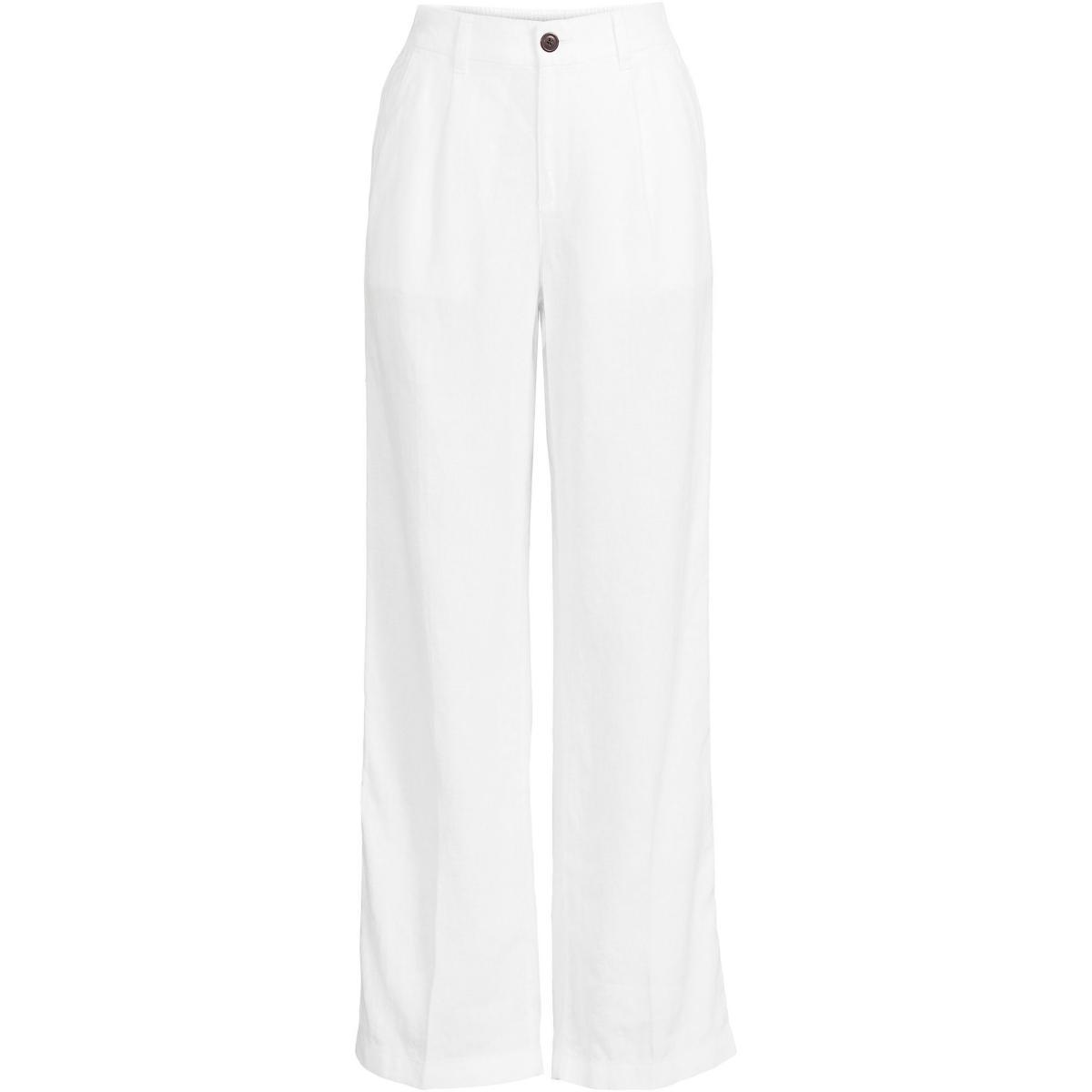 Womens Lands End High-Rise Wide-Leg Linen Pleated Pants Product Image