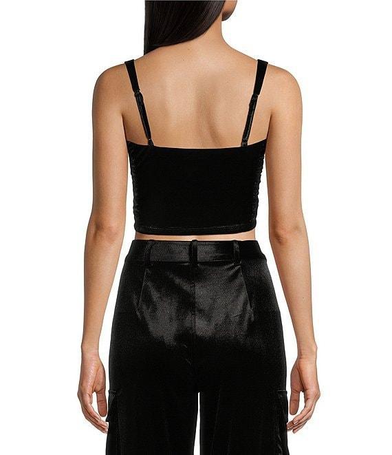 GB Woven Velvet Corset Top Product Image