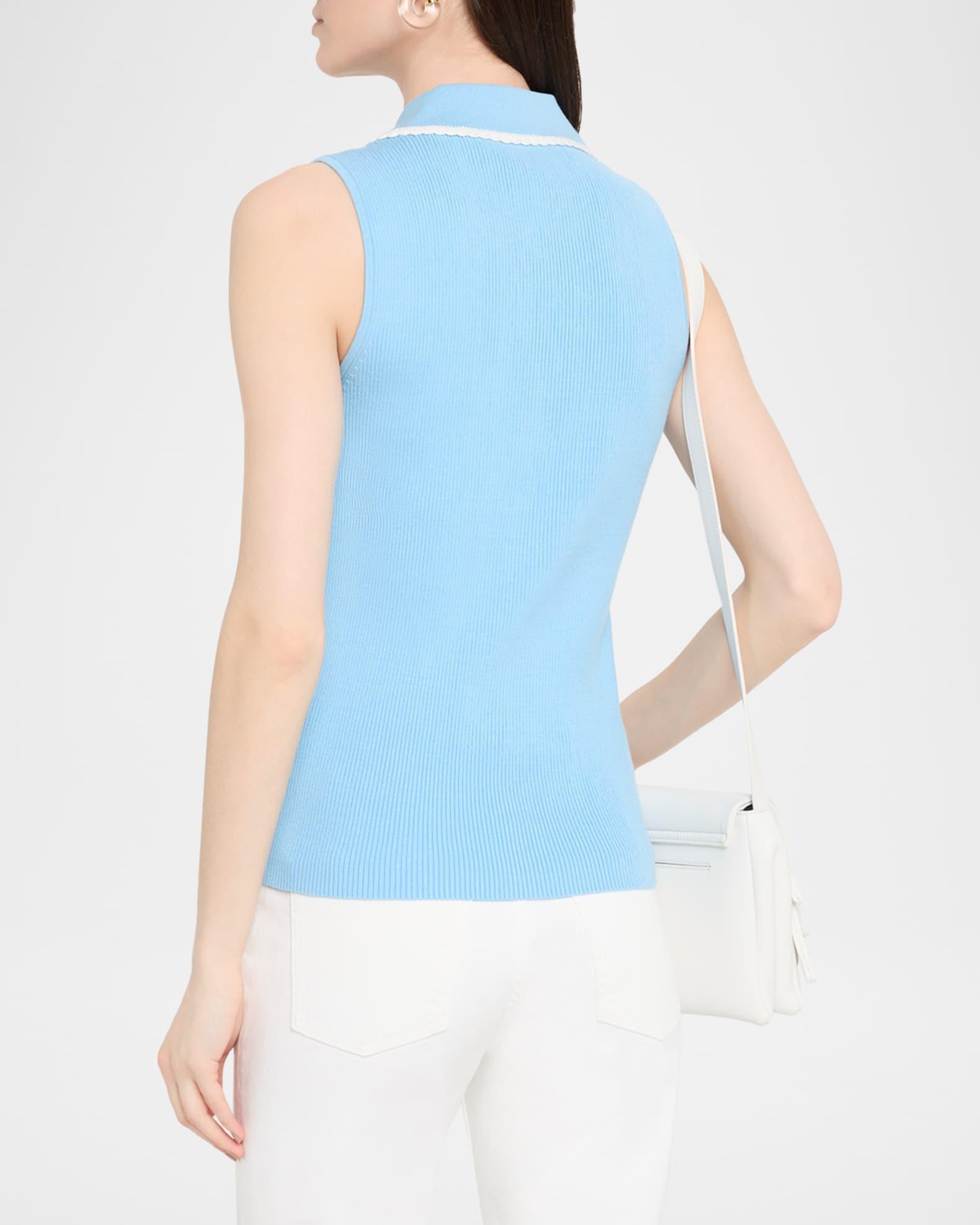 The Shiloh Lace-Trim Rib Knit Top Product Image