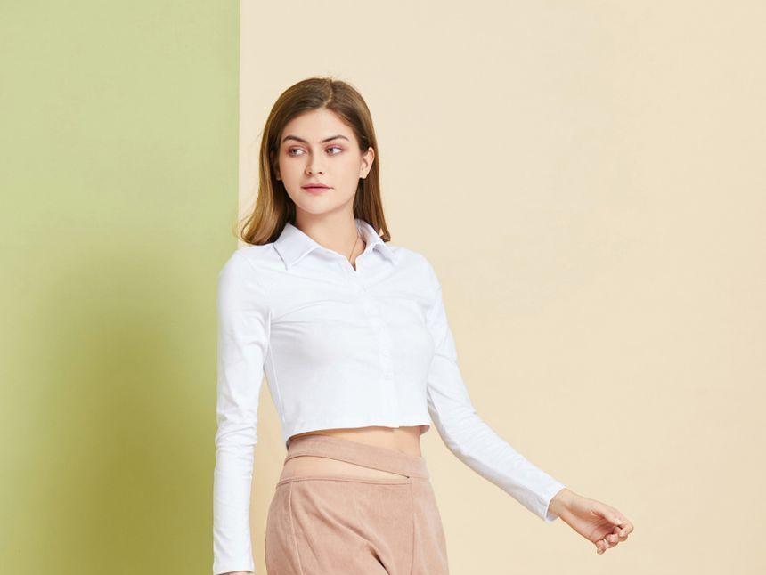 Eco-Friendly Corduroy Cutout Straight-Leg Pants Product Image