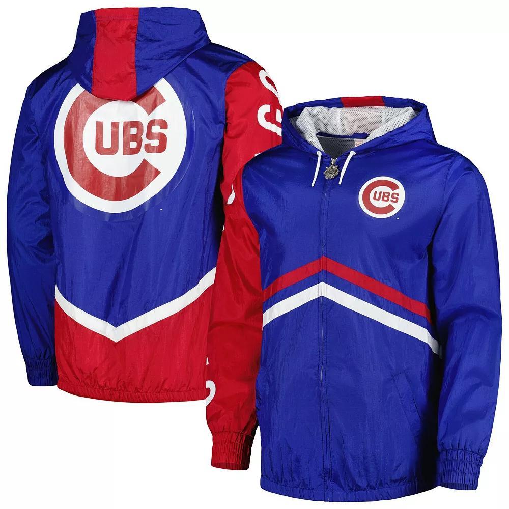 Men's Mitchell & Ness  Royal Chicago Cubs Undeniable Full-Zip Hoodie Windbreaker Jacket, Size: Large, Blue Product Image