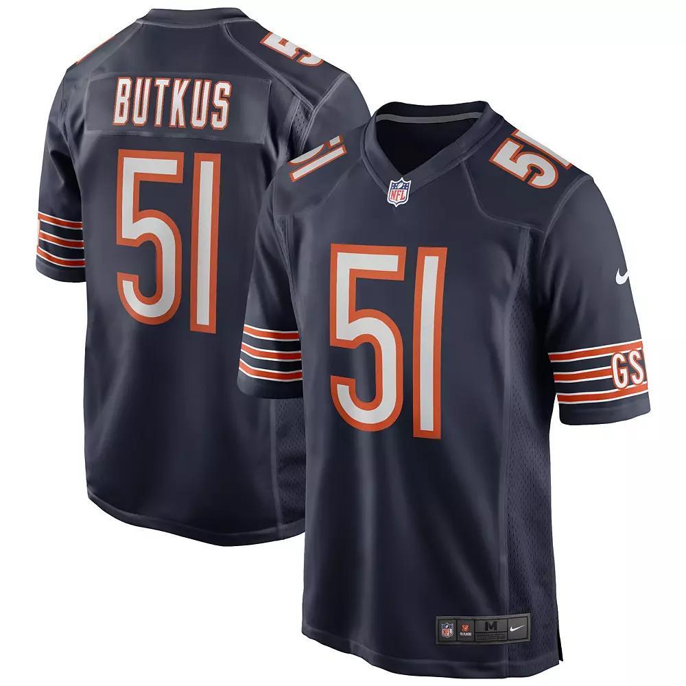 Men's Nike Dick Butkus Navy Chicago Bears Game Retired Player Jersey, Size: 2XL, Blue Product Image