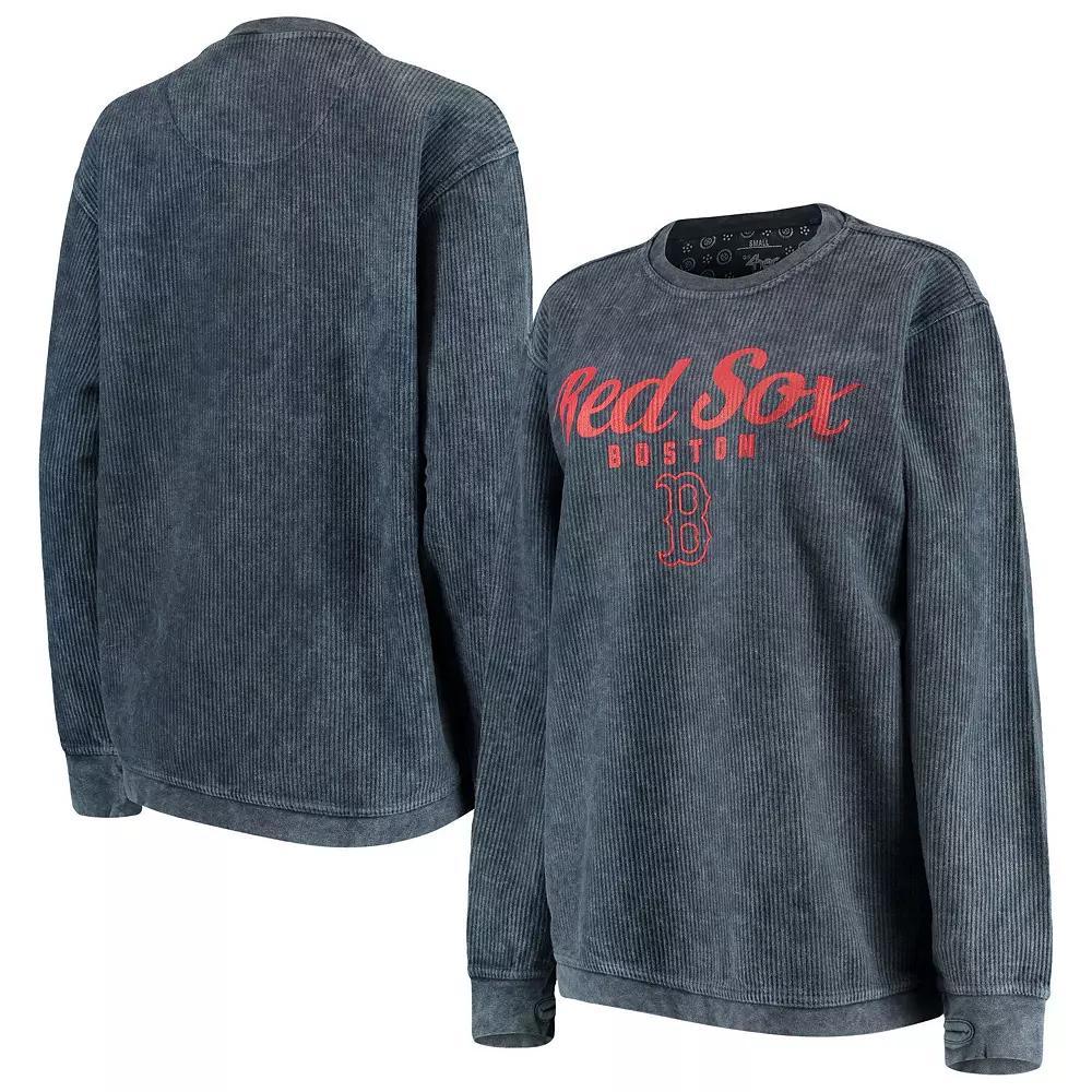 Women's G-III 4Her by Carl Banks Navy Boston Red Sox Comfy Cord Pullover Sweatshirt, Size: Small, Blue Product Image