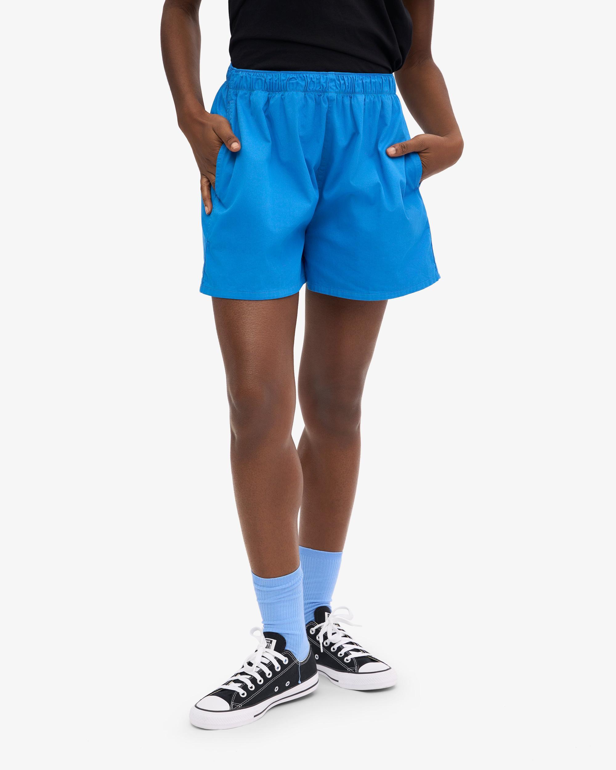 Women Organic Twill Shorts - Pacific Blue Product Image
