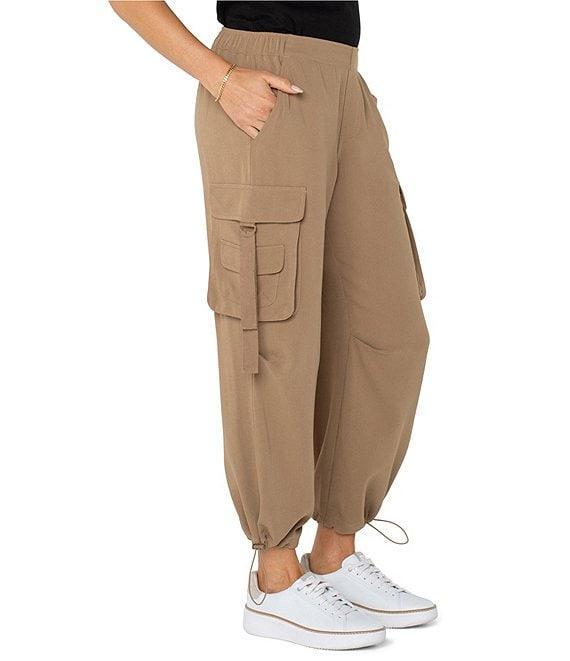 Liverpool Los Angeles Pull-On Cinch Hem Parachute Cropped Cargo Pants Product Image
