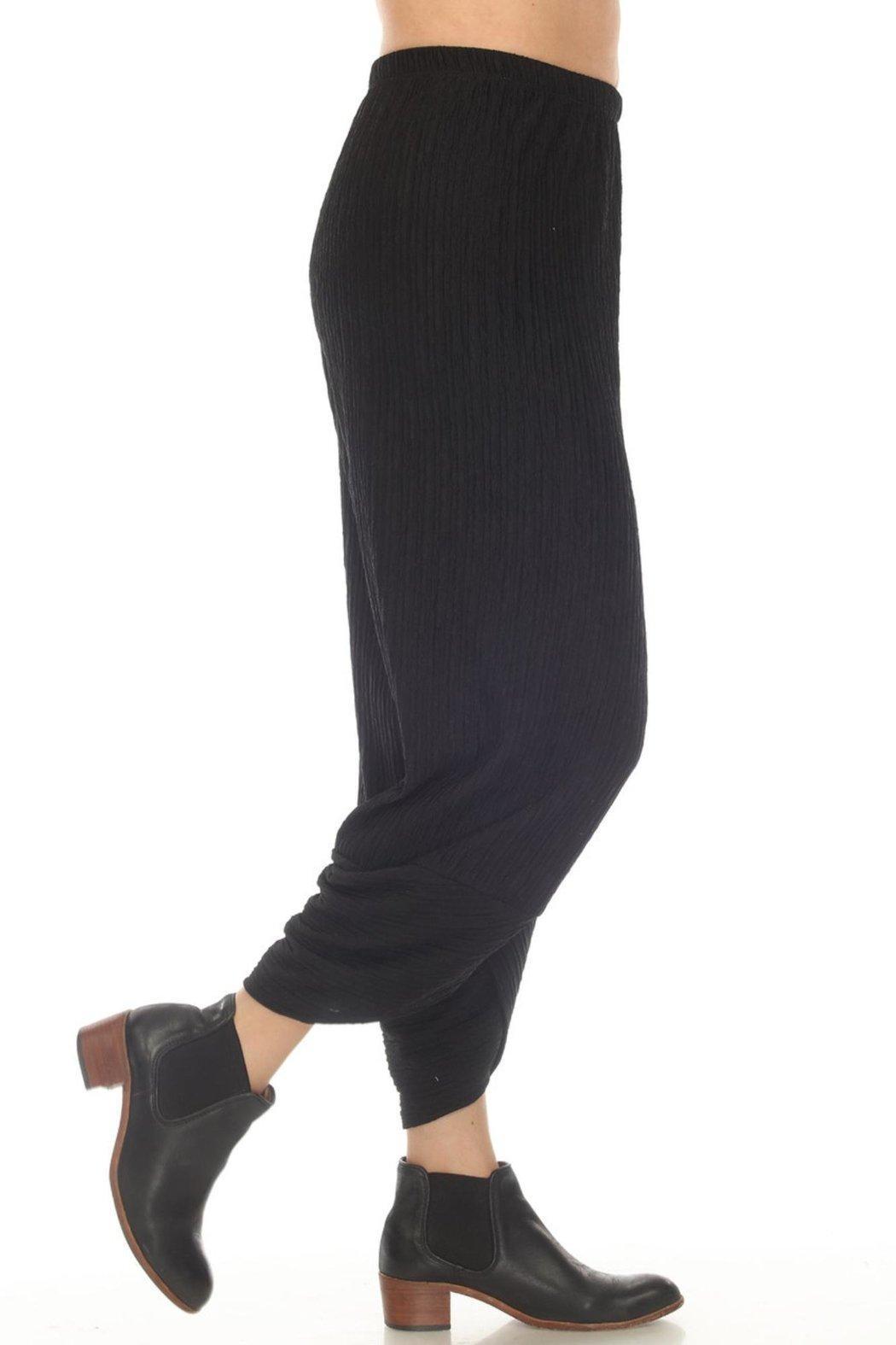 Black Textured Knit Pant Product Image