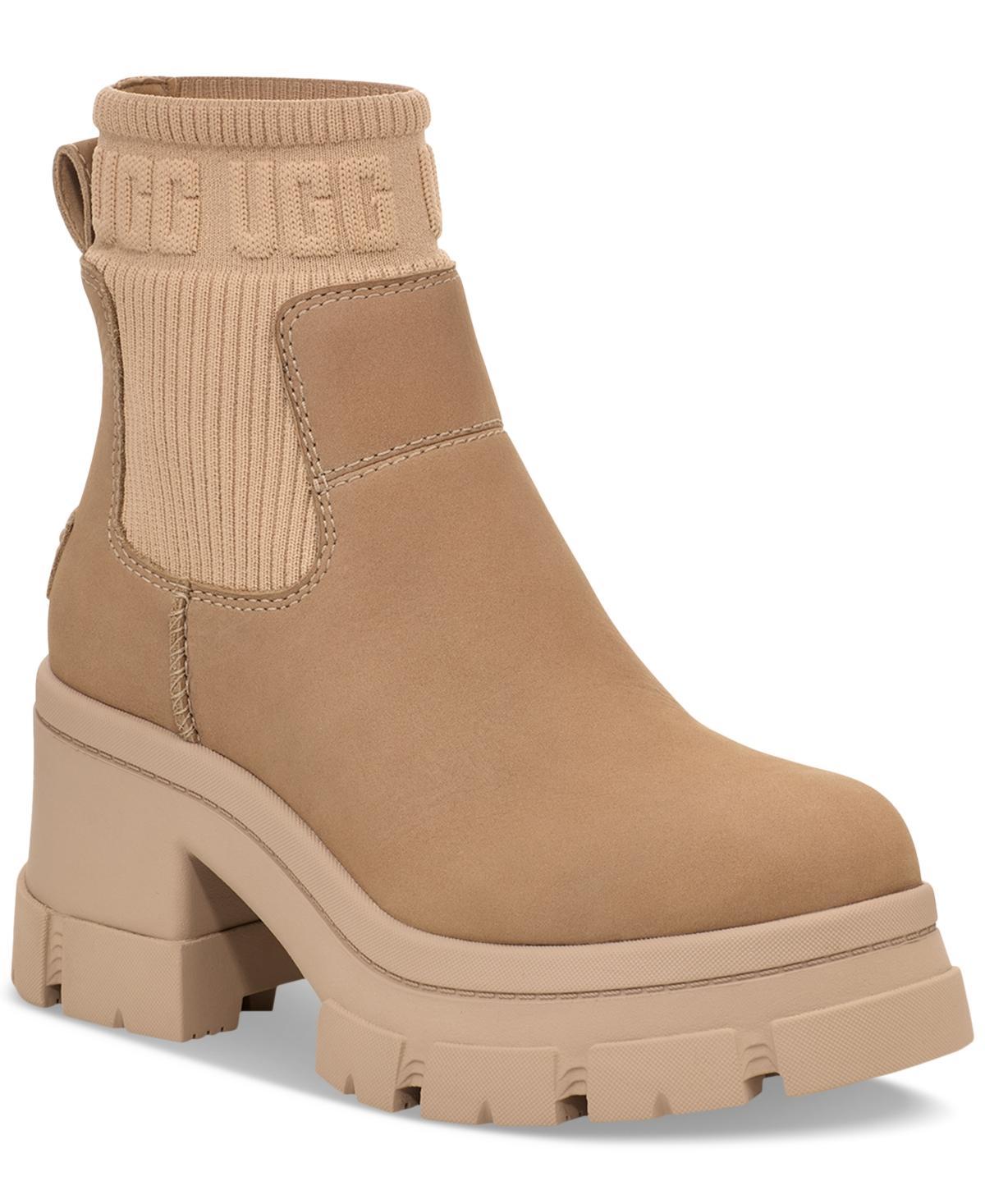 UGG Brooklyn Waterproof Leather Platform Lug Sole Chelsea Booties Product Image