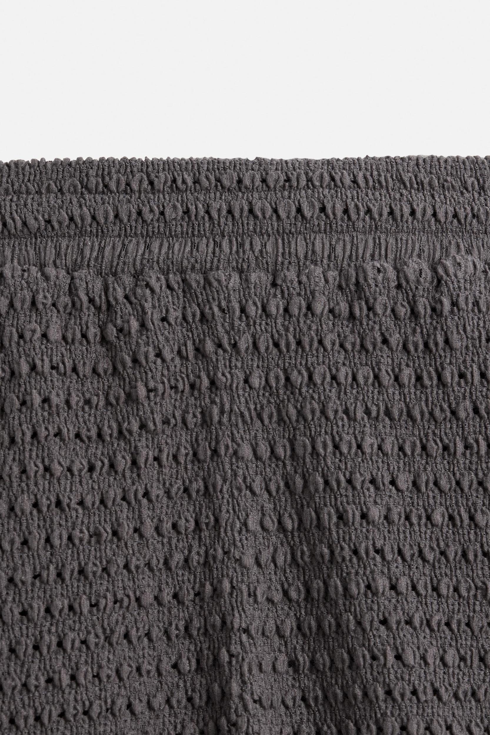 IRREGULAR TEXTURED BERMUDA SHORTS Product Image