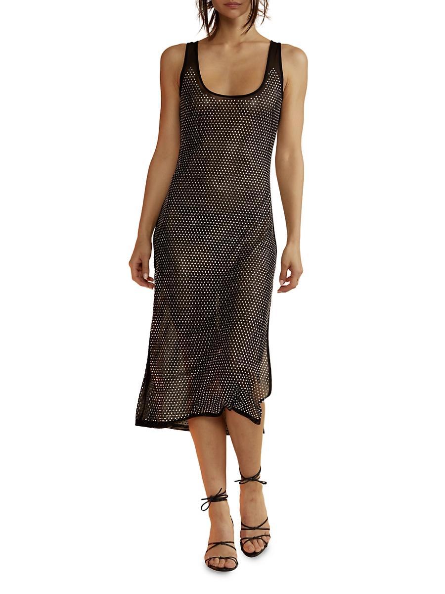 Womens Crystal Mesh Tank Dress Product Image