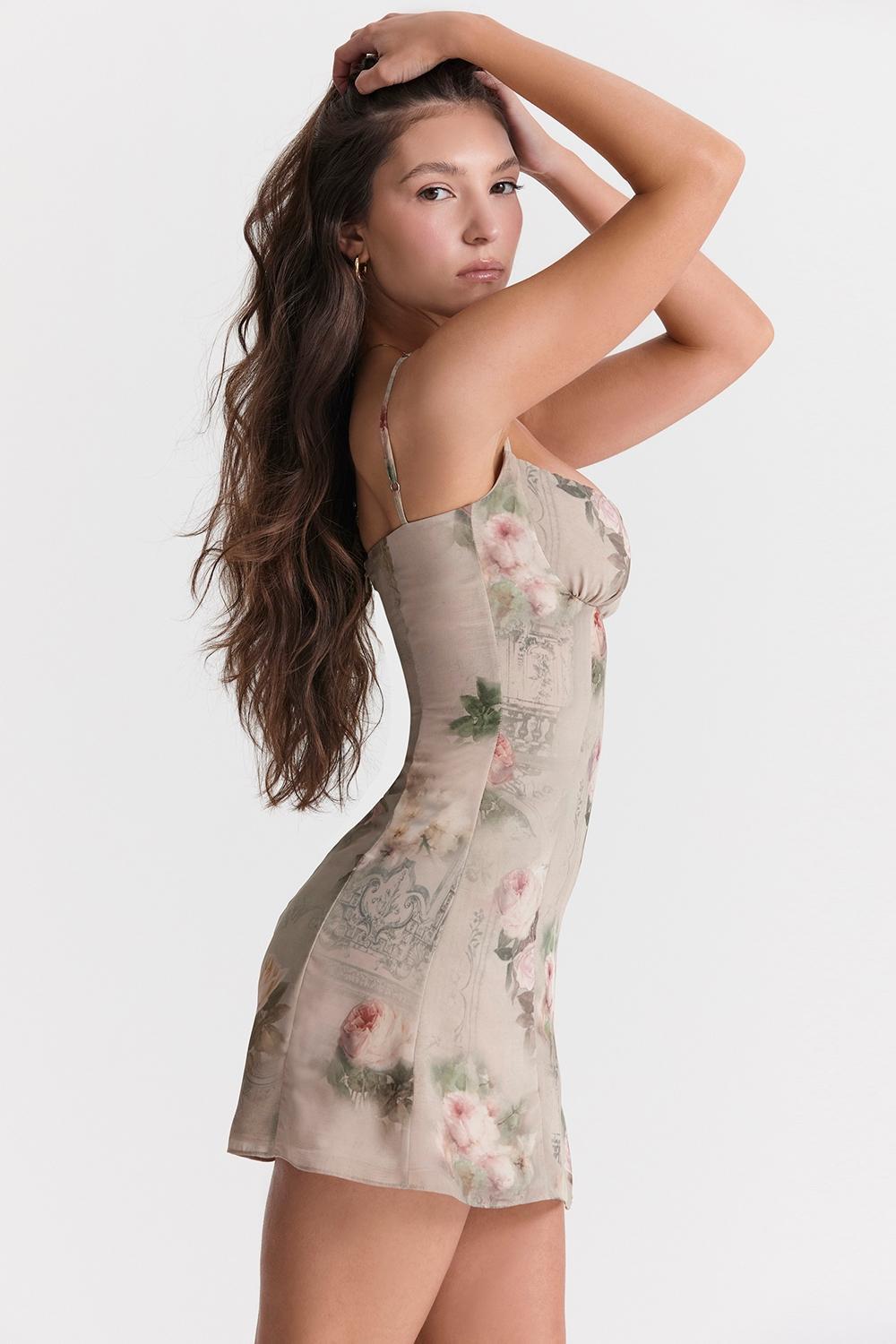 Christiana Vintage Floral Mini Dress Product Image