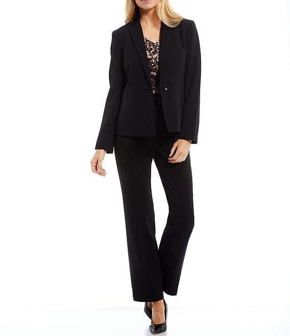 Kasper High Rise Pull-On Boot Cut Belted Pants Product Image