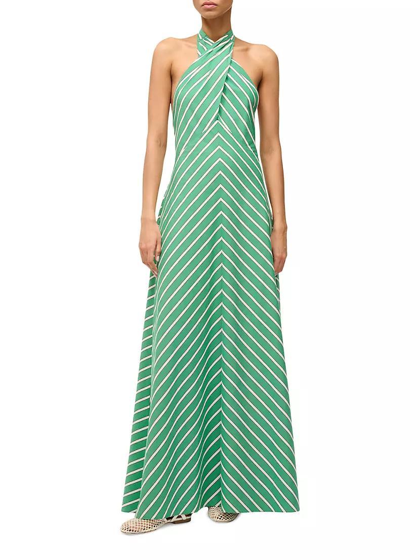 Dawn Striped Halter Dress Product Image