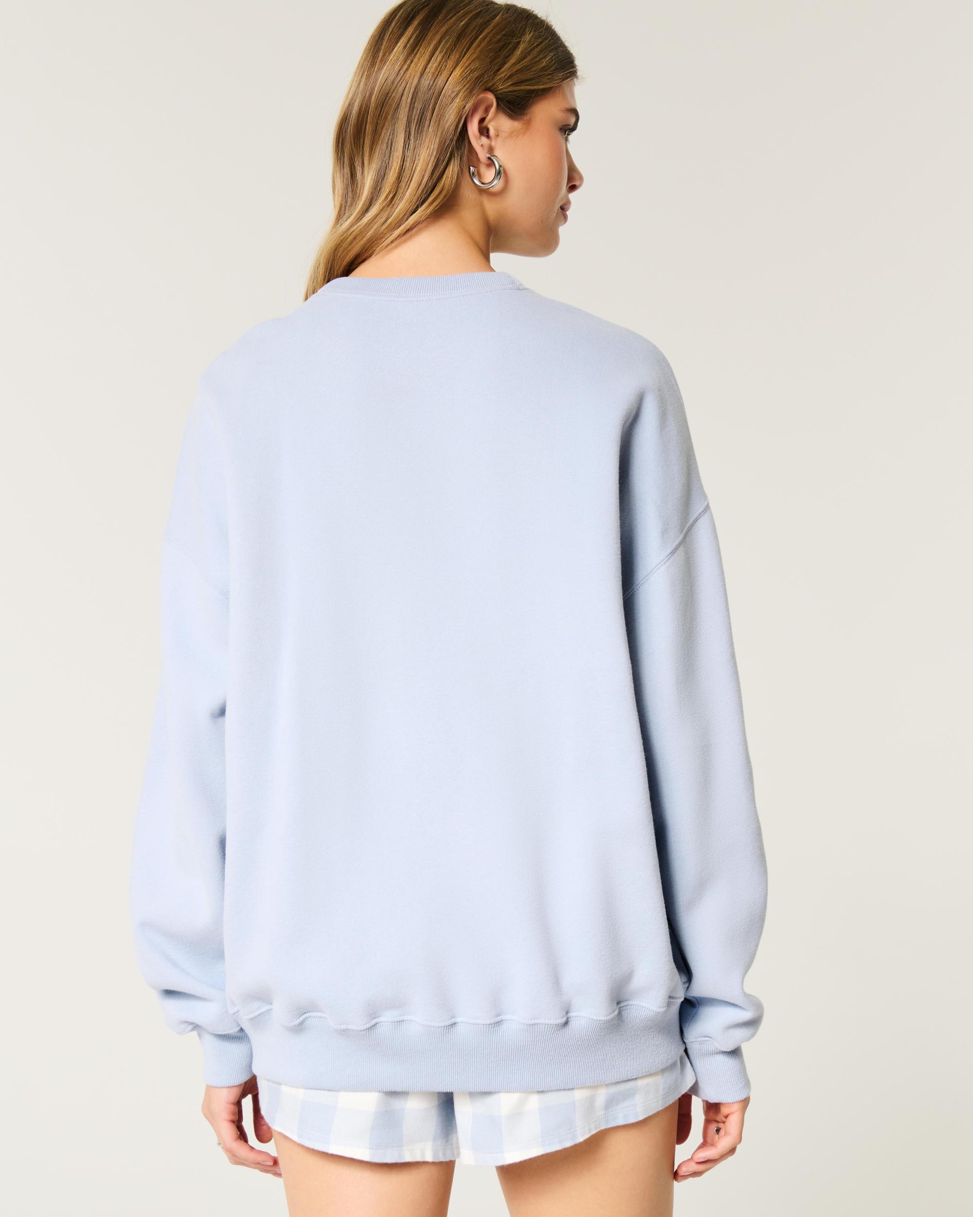 Oversized Lake Tahoe Graphic Crew Sweatshirt Product Image