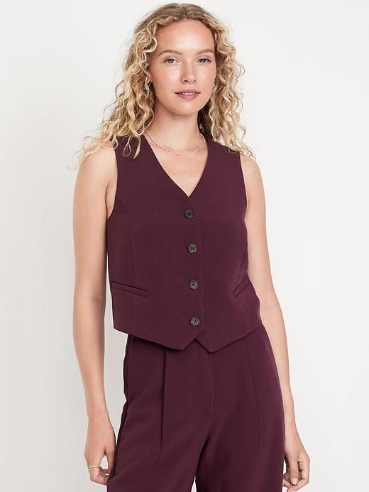 Relaxed Button-Down Vest Product Image