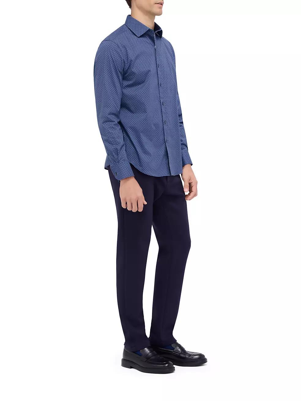 Axel Geometric Button-Front Shirt Product Image