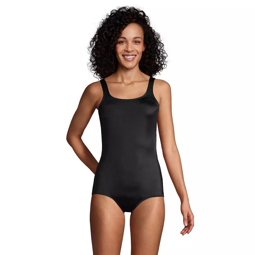 Women's Lands' End Tugless Sporty UPF 50 One-Piece Swimsuit,  Product Image