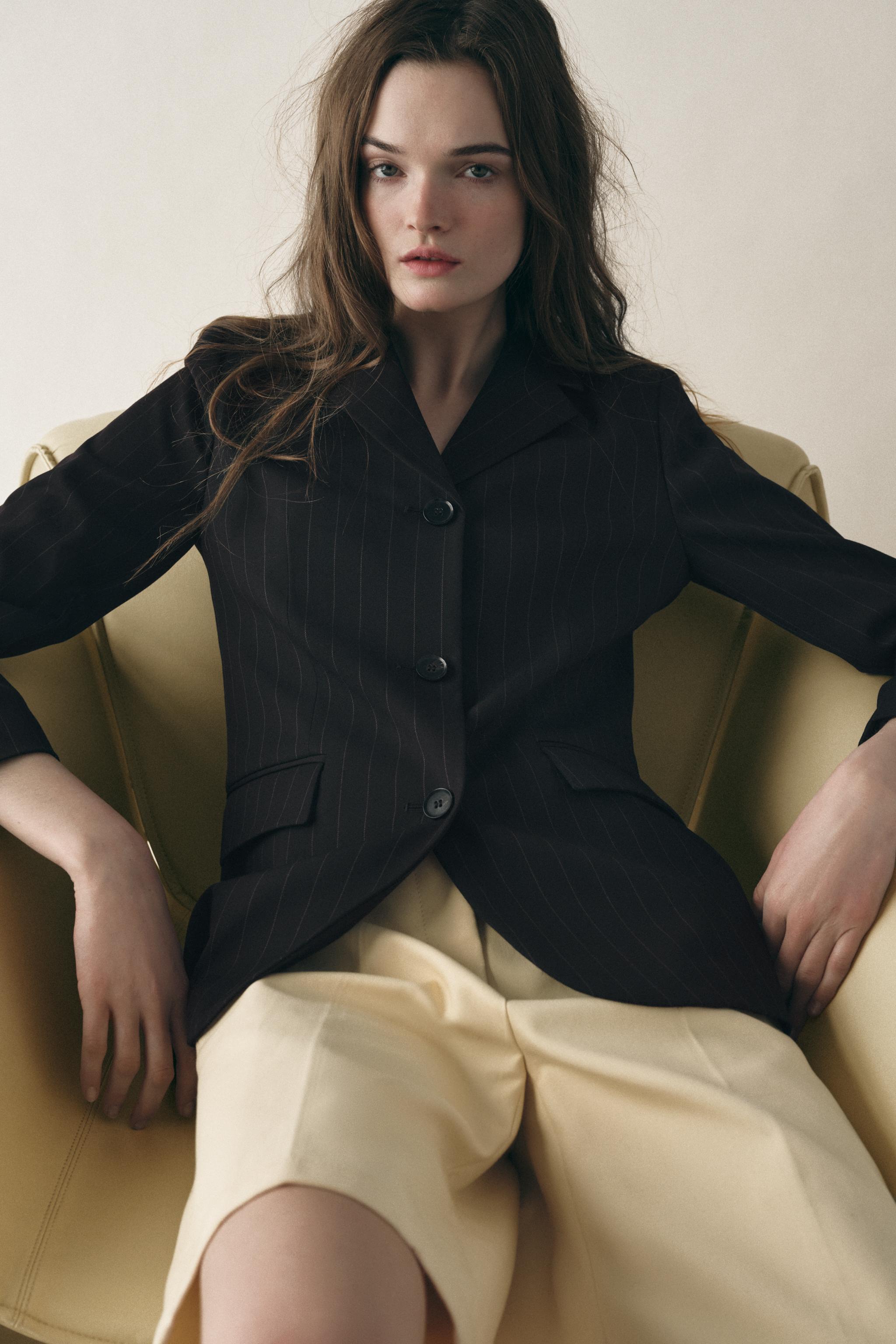 MINIMAL STRIPED BLAZER ZW COLLECTION Product Image