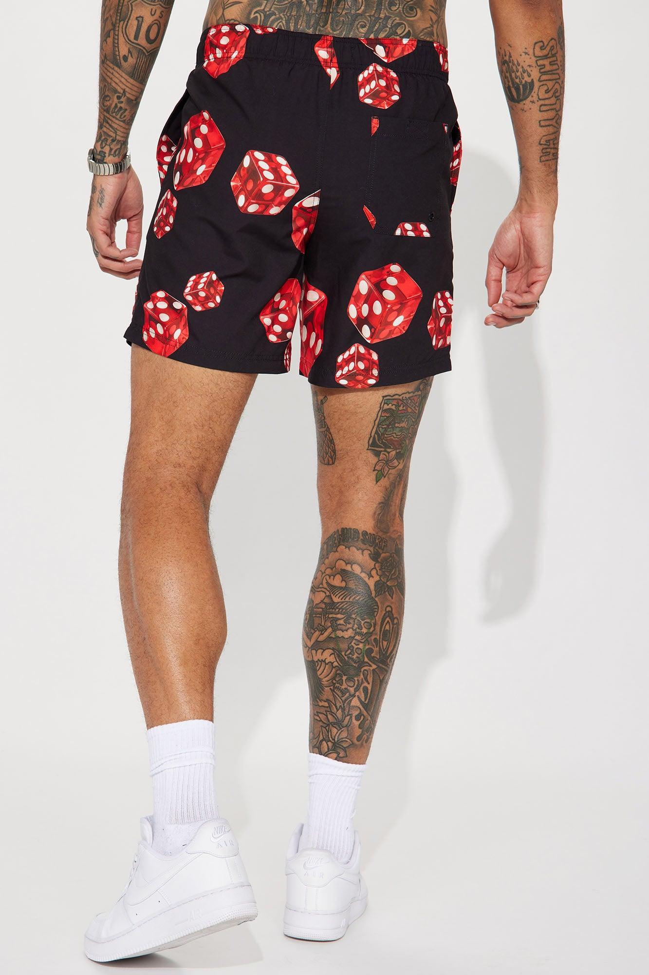 Rolling Dice Swim Classic Trunk - Black/Red Product Image