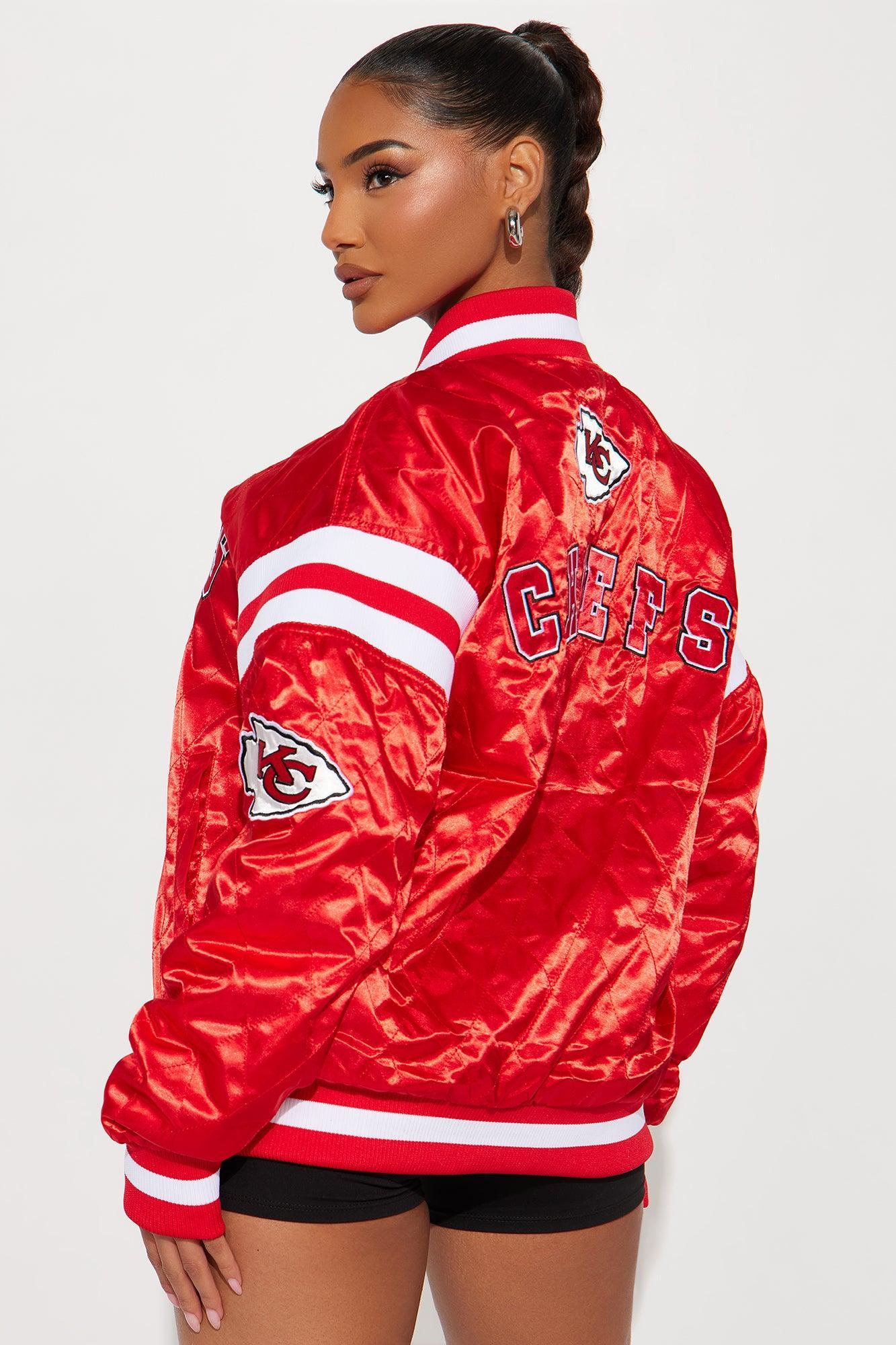Chiefs Quilted Bomber Jacket - Red Product Image