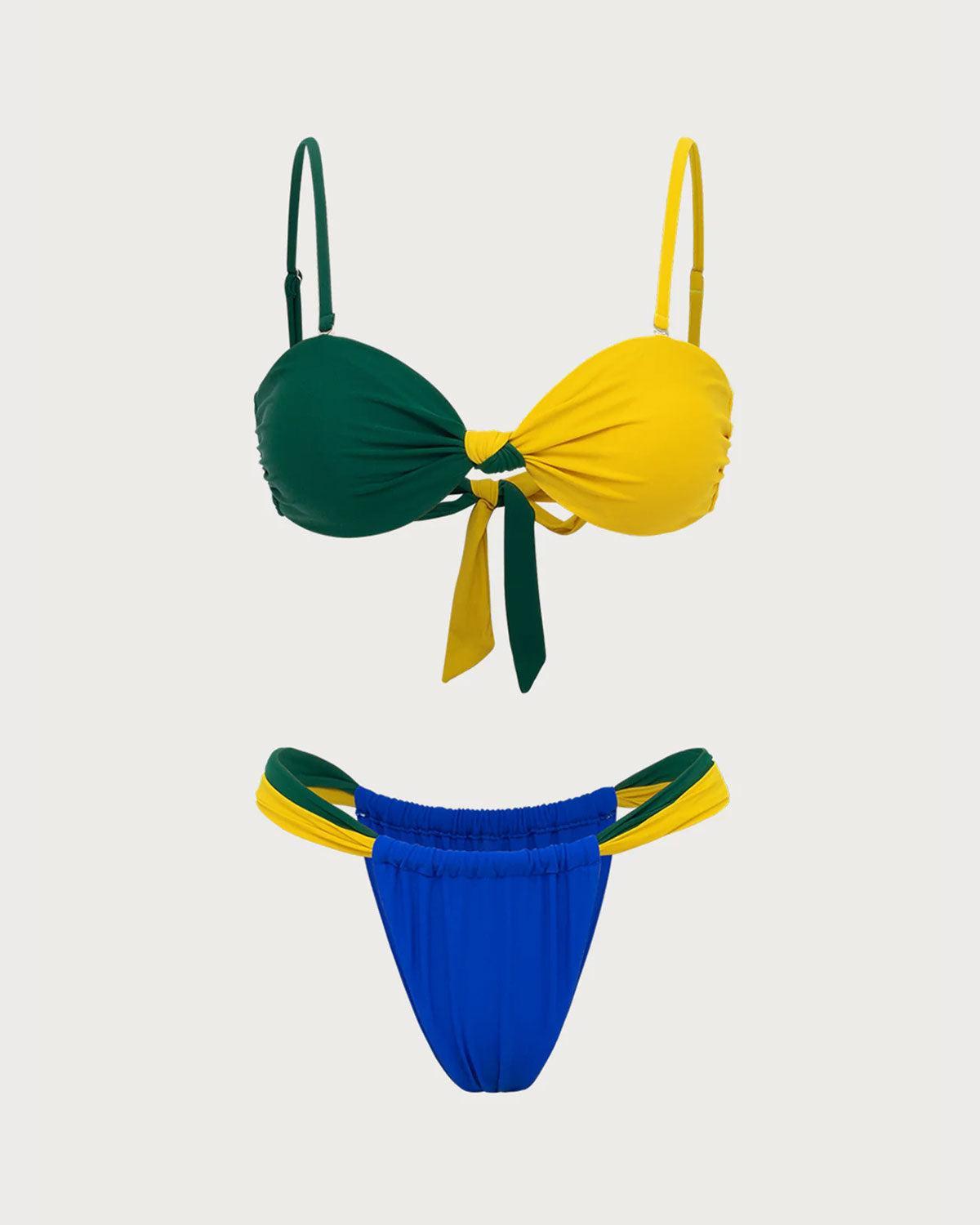 Contrast Twist Bikini Set Product Image