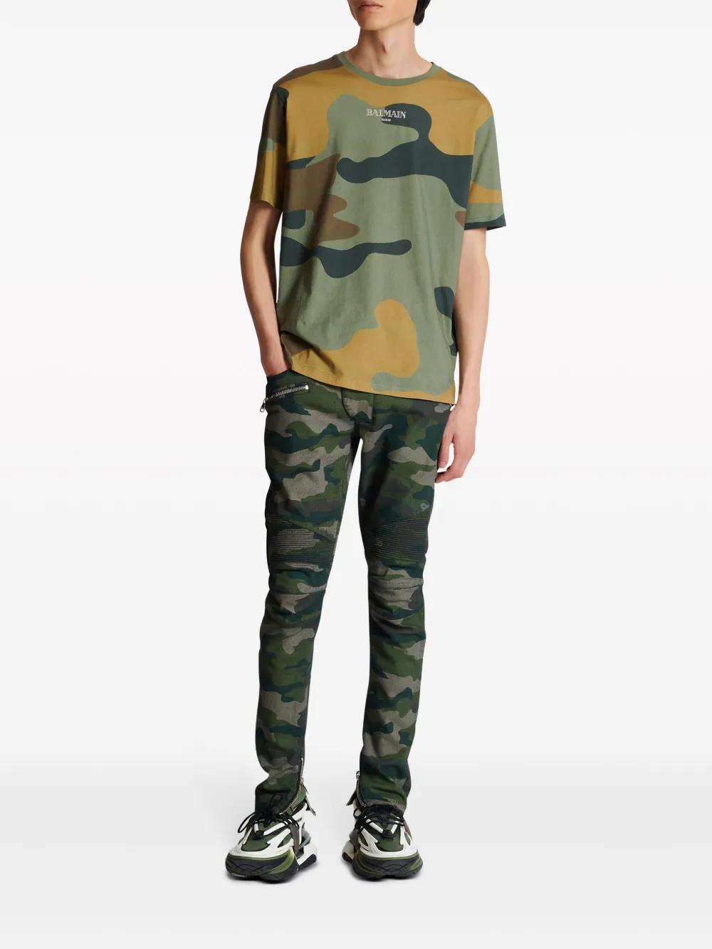 camouflage-print cotton T-shirt Product Image