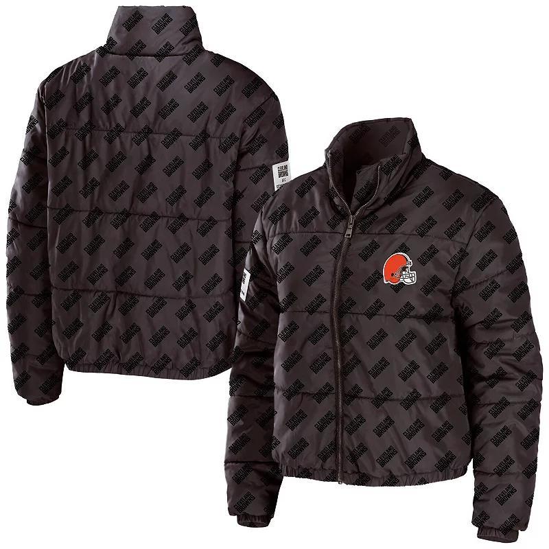 Women's WEAR by Erin Andrews Black Las Vegas Raiders Puffer Full-Zip Jacket,  Product Image