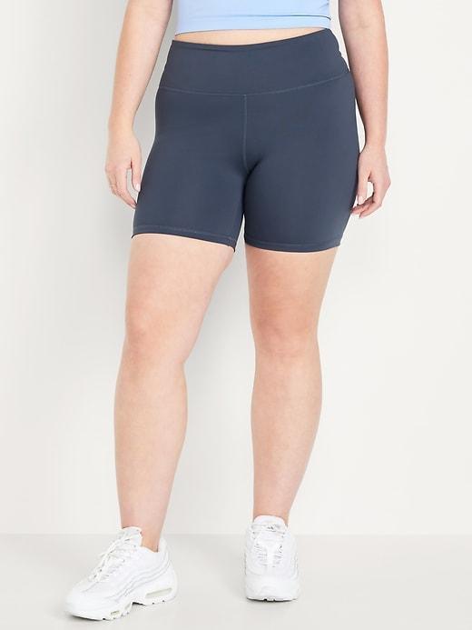 High-Waisted PowerSoft Biker Shorts -- 6-inch inseam Product Image