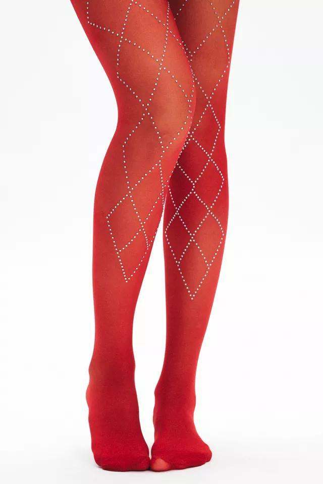 Geo Sparkle Tights Womens at Urban Outfitters Product Image