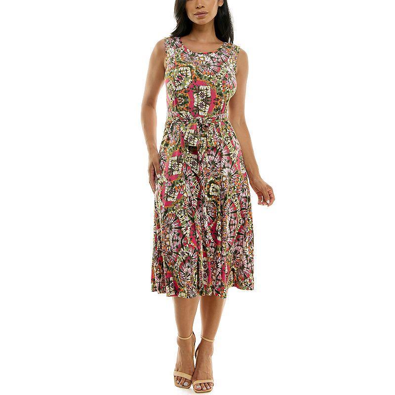 Womens Nina Leonard Print Midi Dress Product Image