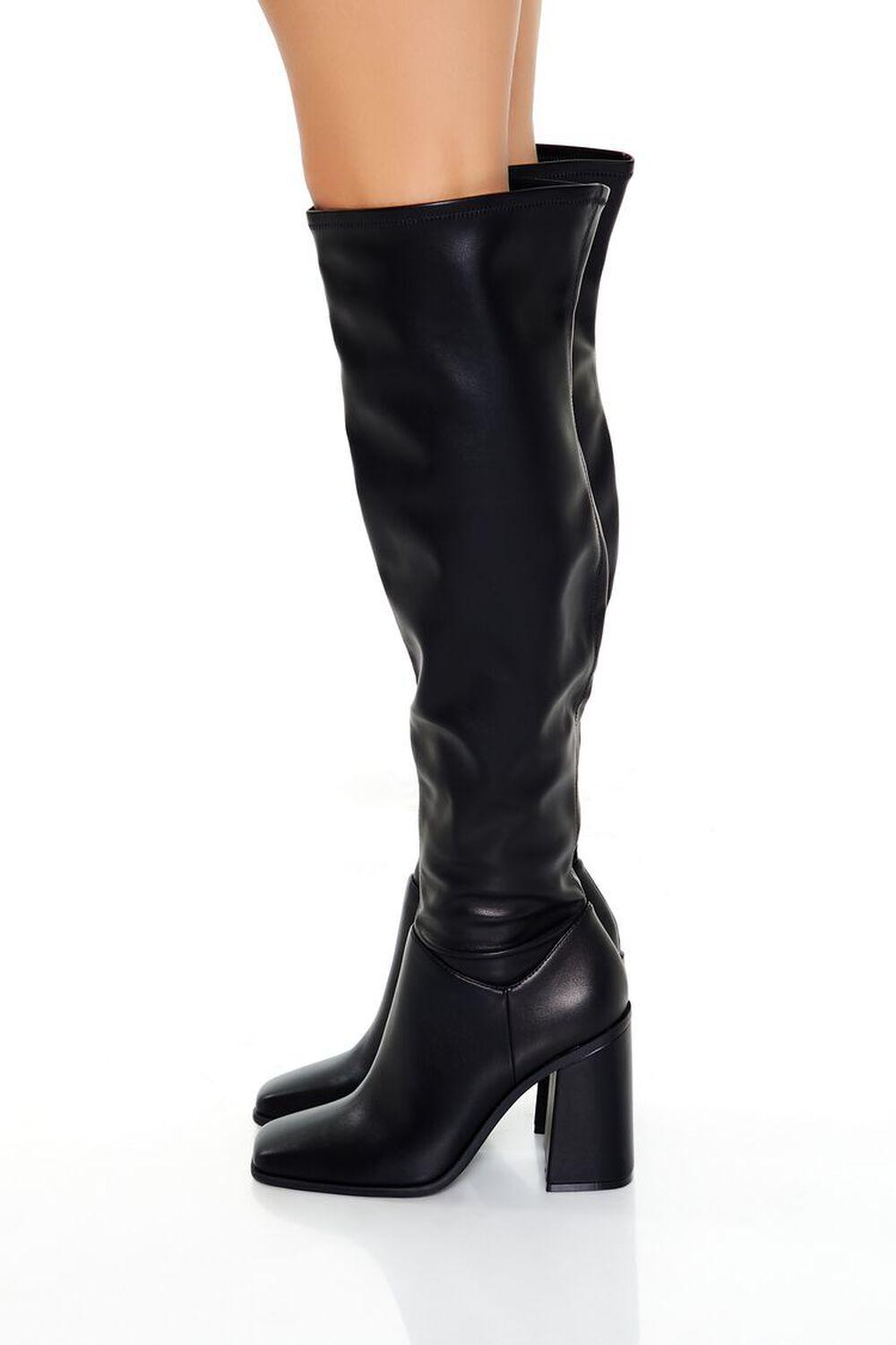 Faux Leather Over-the-Knee Boots | Forever 21 Product Image