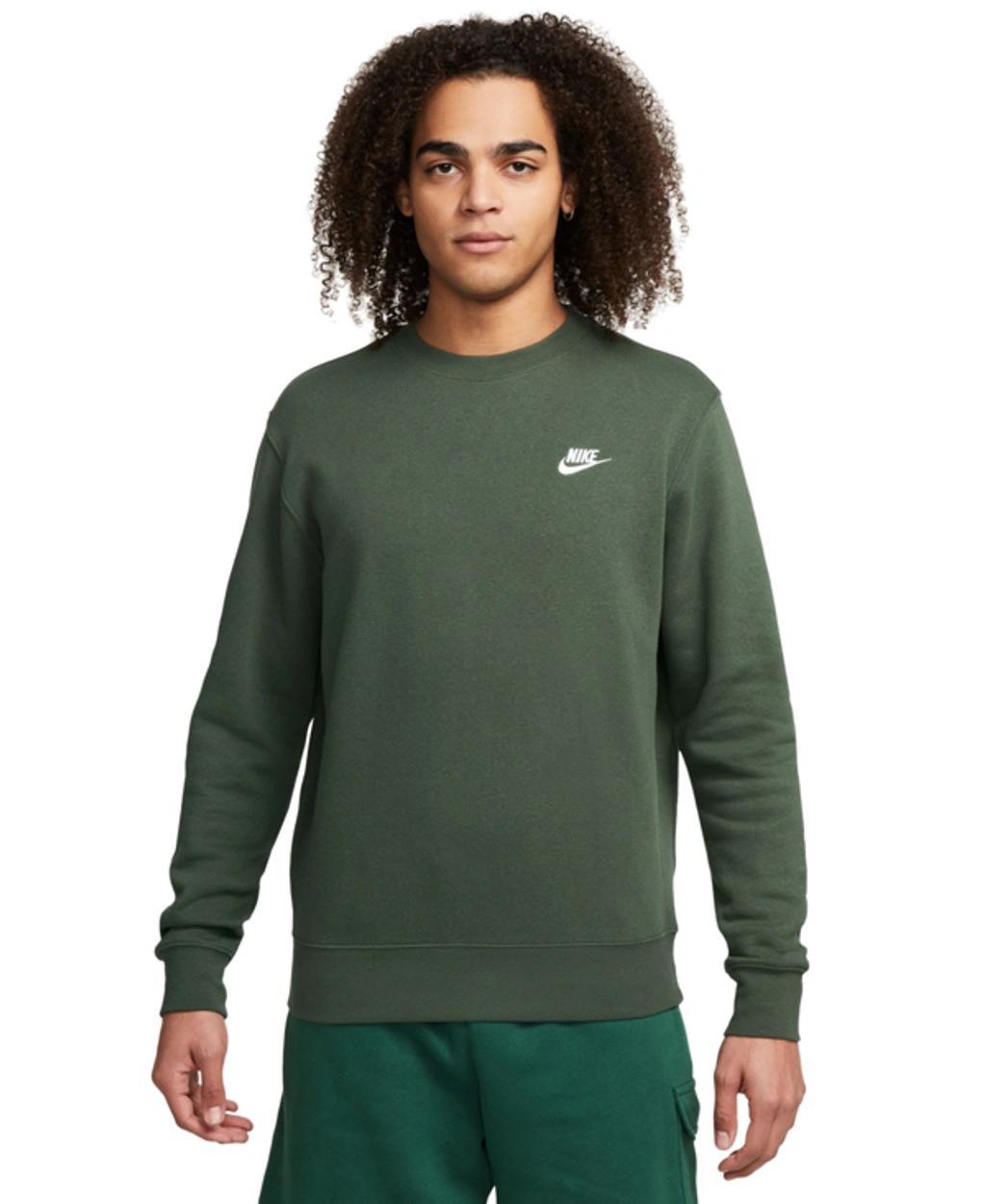 Nike Men's Club Crewneck Sweatshirt in Black/white at Nordstrom, Size Large Product Image