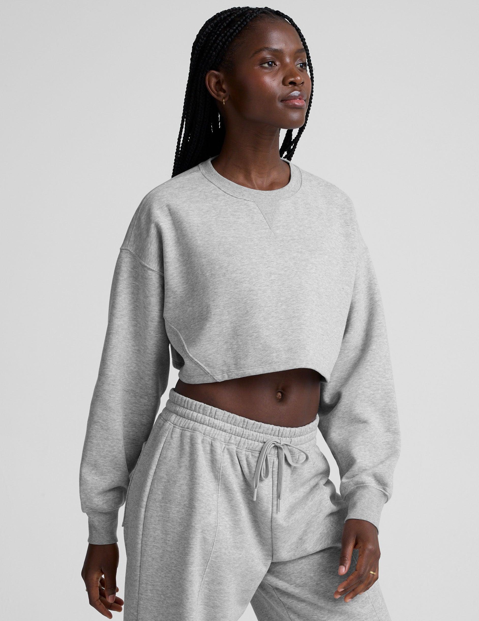 LuxeFleece Cropped Sweatshirt Product Image