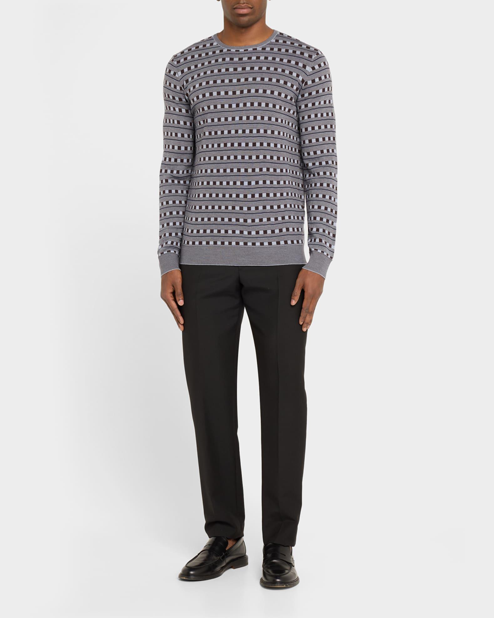 Men's Wool Geometric Crewneck Sweater Product Image