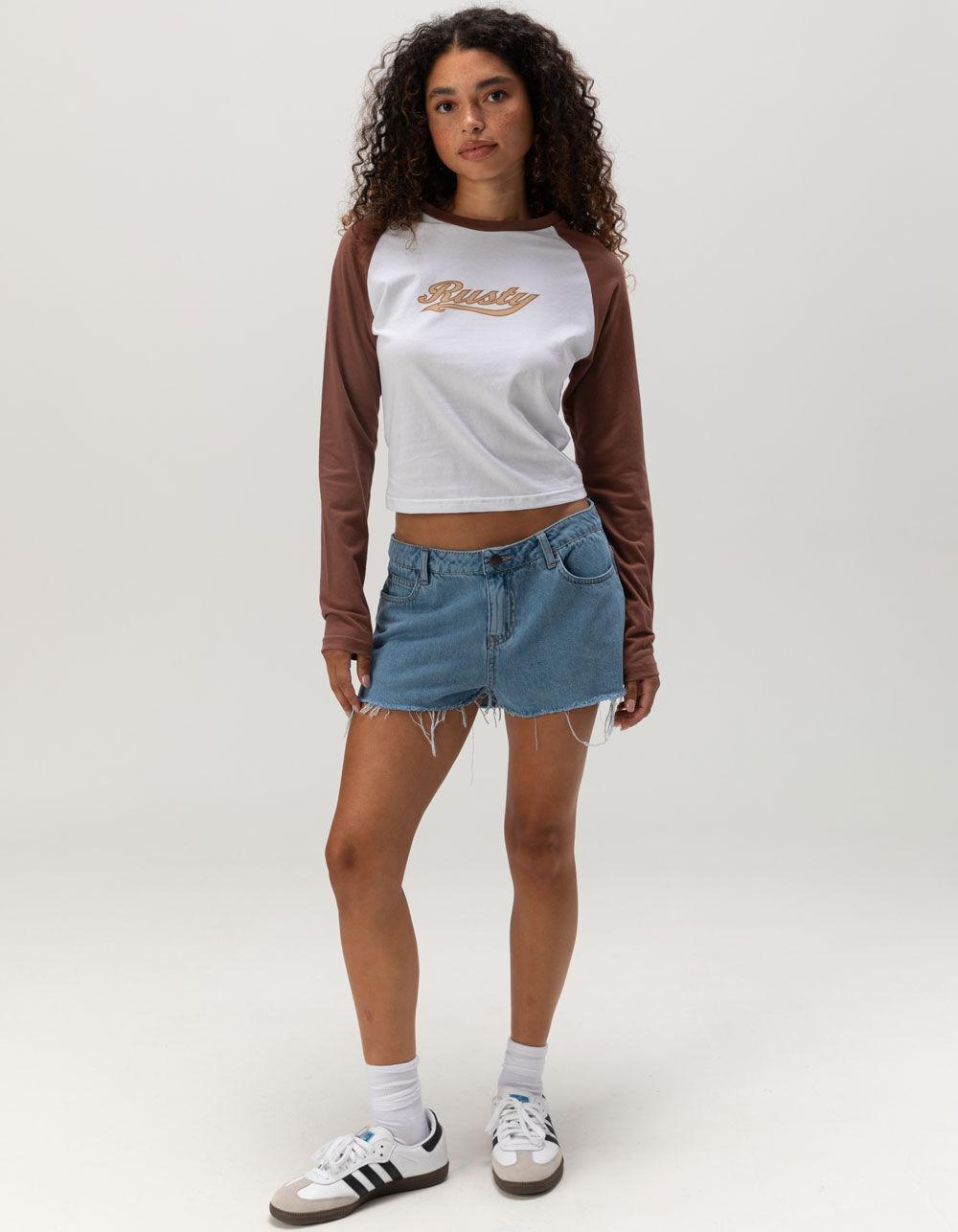 RUSTY Norty Long Sleeve Womens Raglan Baby Tee Product Image